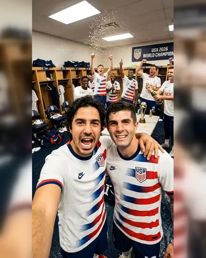 🤳🏆 Champion Locker-Room Selfie