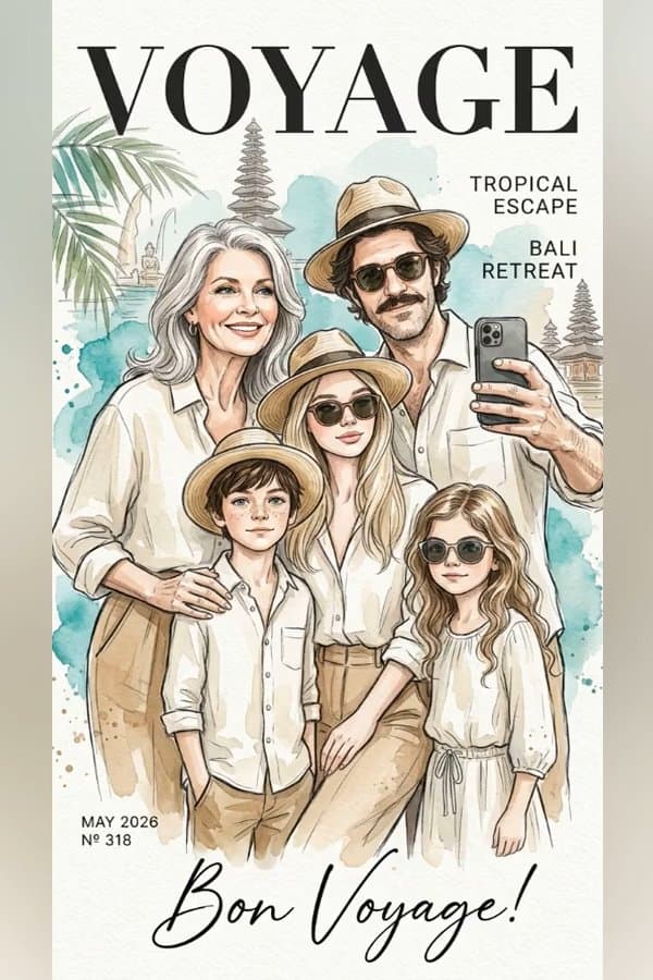 Watercolor Travel Cover